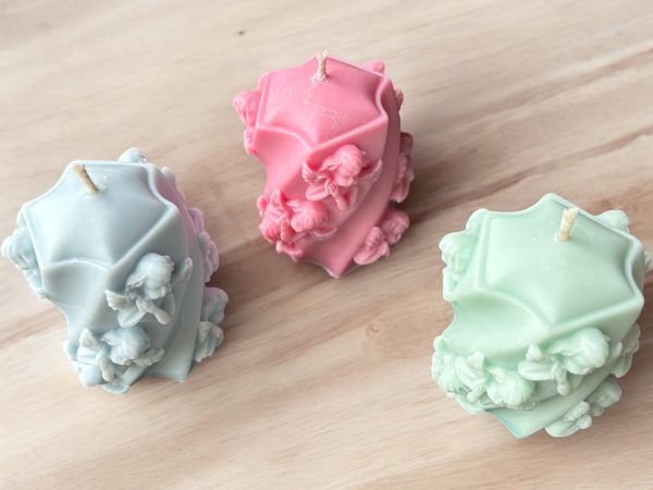 cherub pillar candle
